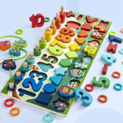 Fidtoy Jouets éducatifs en bois Montessori pour enfants