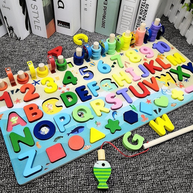 Fidtoy Jouets éducatifs en bois Montessori pour enfants