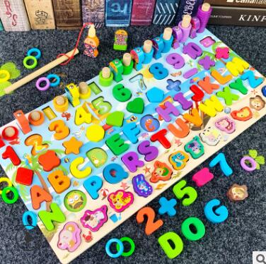 Fidtoy Jouets éducatifs en bois Montessori pour enfants
