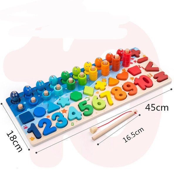 Fidtoy Jouets éducatifs en bois Montessori pour enfants