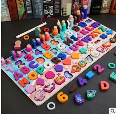 Fidtoy Jouets éducatifs en bois Montessori pour enfants