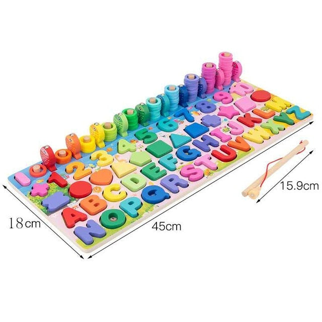 Fidtoy Jouets éducatifs en bois Montessori pour enfants