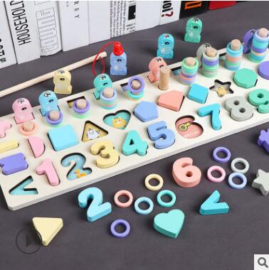 Fidtoy Jouets éducatifs en bois Montessori pour enfants