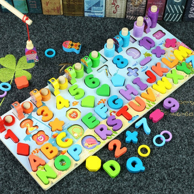 Fidtoy Jouets éducatifs en bois Montessori pour enfants