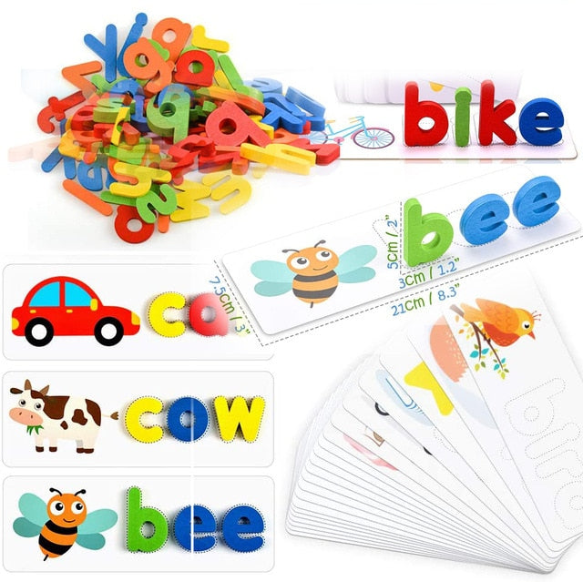 Fidtoy Jouets éducatifs en bois Montessori pour enfants