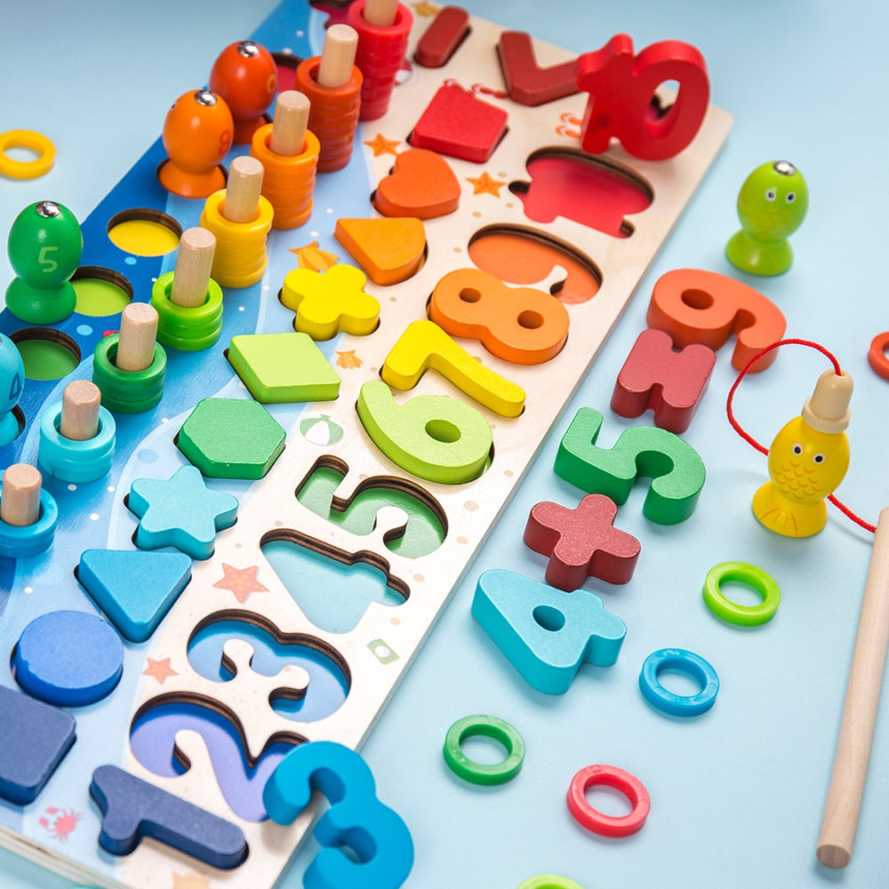 Fidtoy Jouets éducatifs en bois Montessori pour enfants