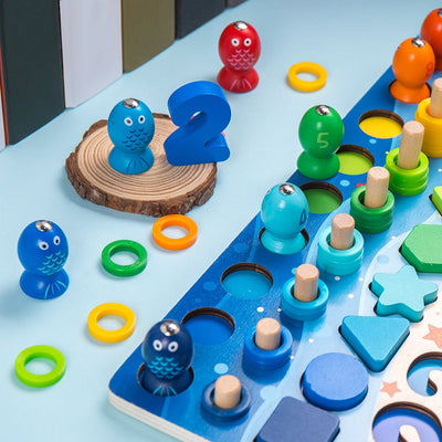 Fidtoy Jouets éducatifs en bois Montessori pour enfants