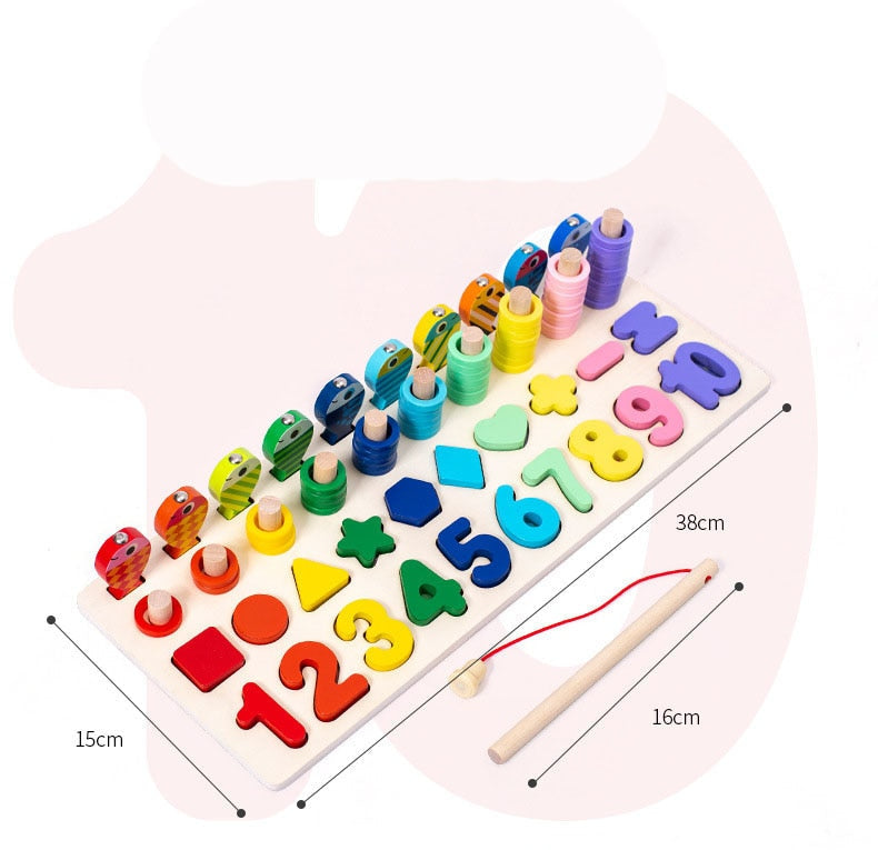 Fidtoy Jouets éducatifs en bois Montessori pour enfants