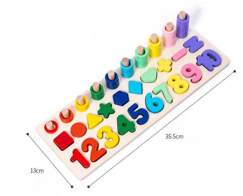 Fidtoy Jouets éducatifs en bois Montessori pour enfants