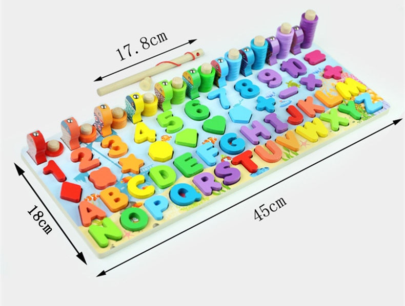 Fidtoy Jouets éducatifs en bois Montessori pour enfants
