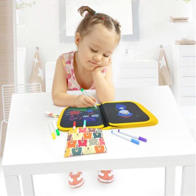 Pizarra de dibujo y garabatos Montessori para niños