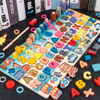 Fidtoy Jouets éducatifs en bois Montessori pour enfants