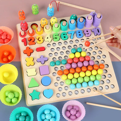 Fidtoy Jouets éducatifs en bois Montessori pour enfants