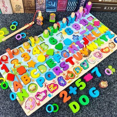 Fidtoy Jouets éducatifs en bois Montessori pour enfants