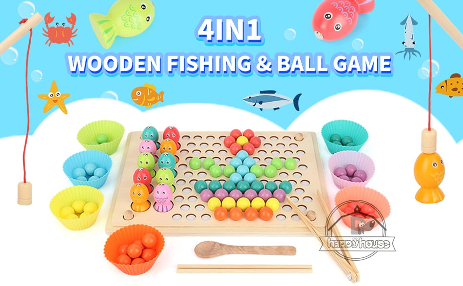 Fidtoy Jouets éducatifs en bois Montessori pour enfants