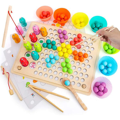 Fidtoy Jouets éducatifs en bois Montessori pour enfants