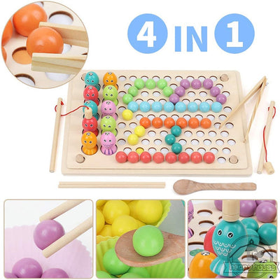 Fidtoy Jouets éducatifs en bois Montessori pour enfants
