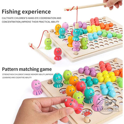 Fidtoy Jouets éducatifs en bois Montessori pour enfants