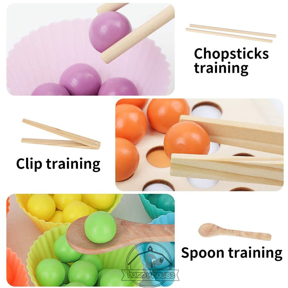 Fidtoy Jouets éducatifs en bois Montessori pour enfants
