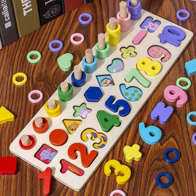 Fidtoy Jouets éducatifs en bois Montessori pour enfants