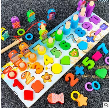 Fidtoy Jouets éducatifs en bois Montessori pour enfants