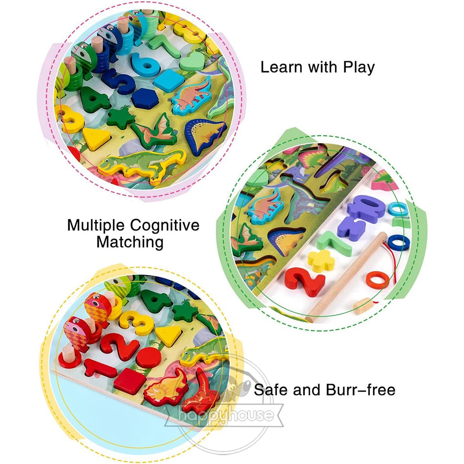 Fidtoy Jouets éducatifs en bois Montessori pour enfants