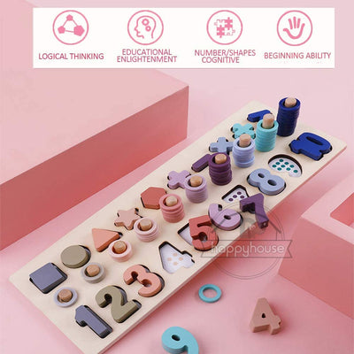 Fidtoy Jouets éducatifs en bois Montessori pour enfants