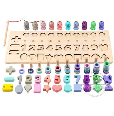 Fidtoy Jouets éducatifs en bois Montessori pour enfants