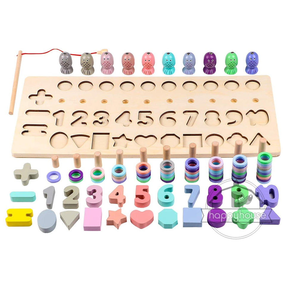 Fidtoy Jouets éducatifs en bois Montessori pour enfants