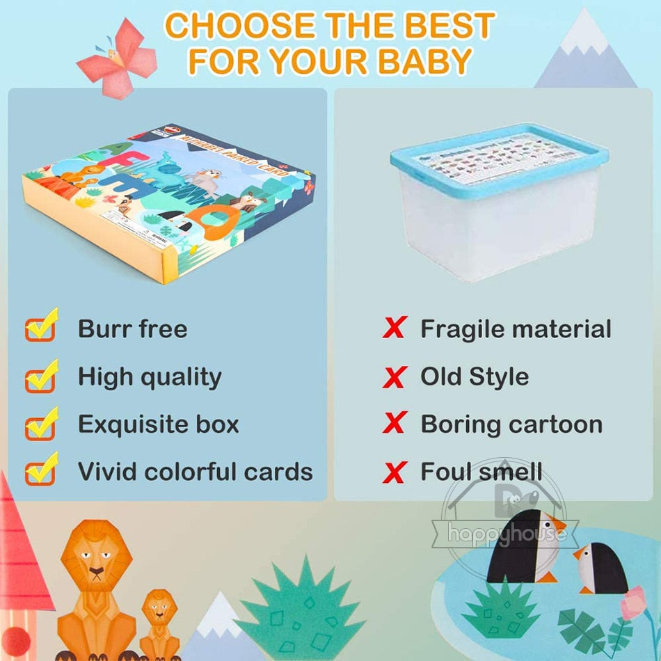 Fidtoy Jouets éducatifs en bois Montessori pour enfants