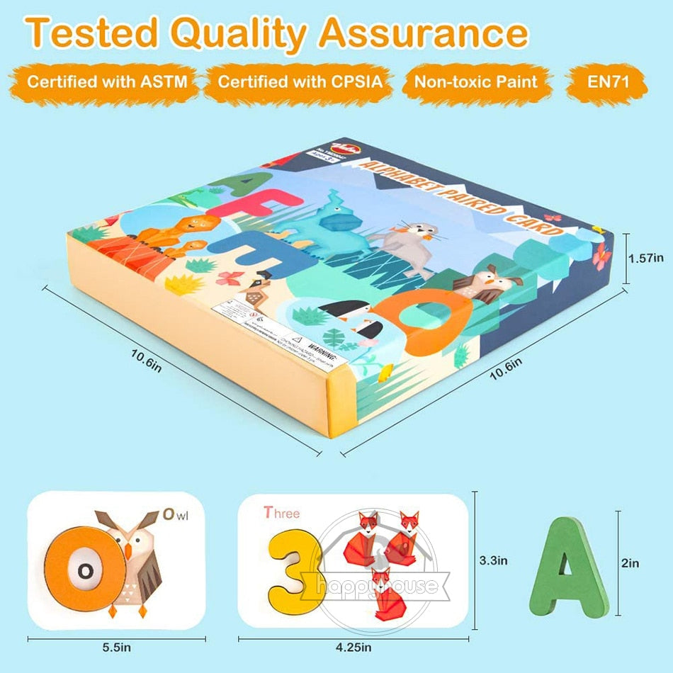 Fidtoy Jouets éducatifs en bois Montessori pour enfants
