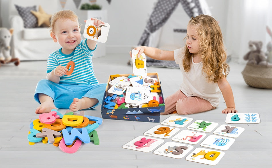 Fidtoy Jouets éducatifs en bois Montessori pour enfants
