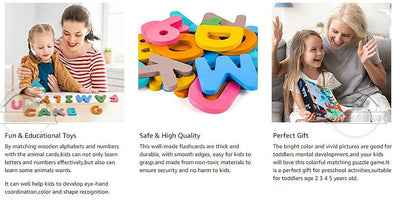 Fidtoy Jouets éducatifs en bois Montessori pour enfants