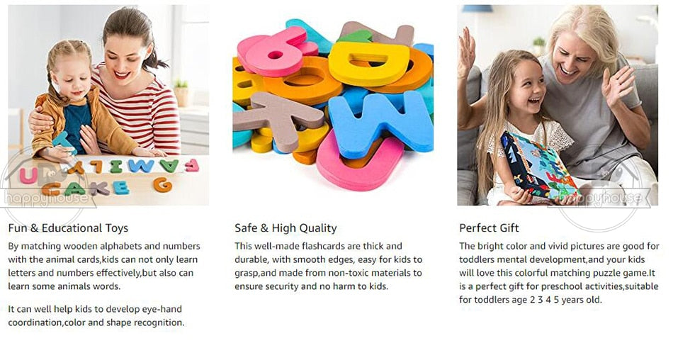 Fidtoy Jouets éducatifs en bois Montessori pour enfants