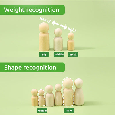 Montessori Little Doll Stacker Seesaw Toy