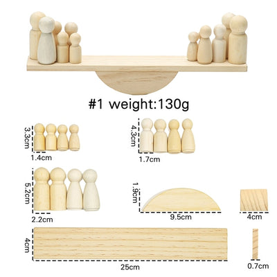 Montessori Little Doll Stacker Seesaw Toy