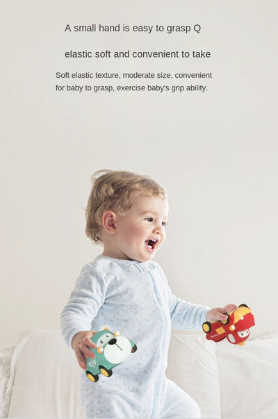 Montessori Soft Rubber Animal Inertia Car