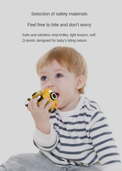 Montessori Soft Rubber Animal Inertia Car
