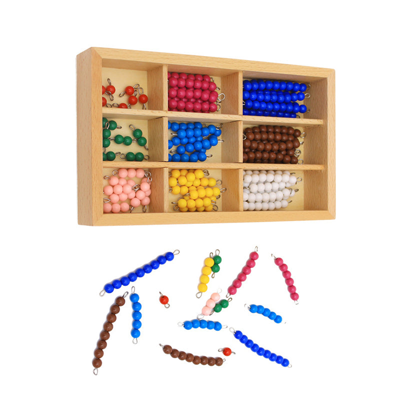 Fidtoy Montessori Boîte à perles colorées Multiplication Jouet éducatif de mathématiques