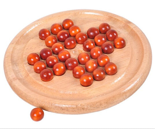 Fidtoy Solitaire Wooden Strategy Game Puzzle for Kids & Family