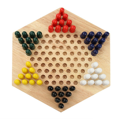 Fidtoy Chinese Checkers Wooden Strategy Board Game