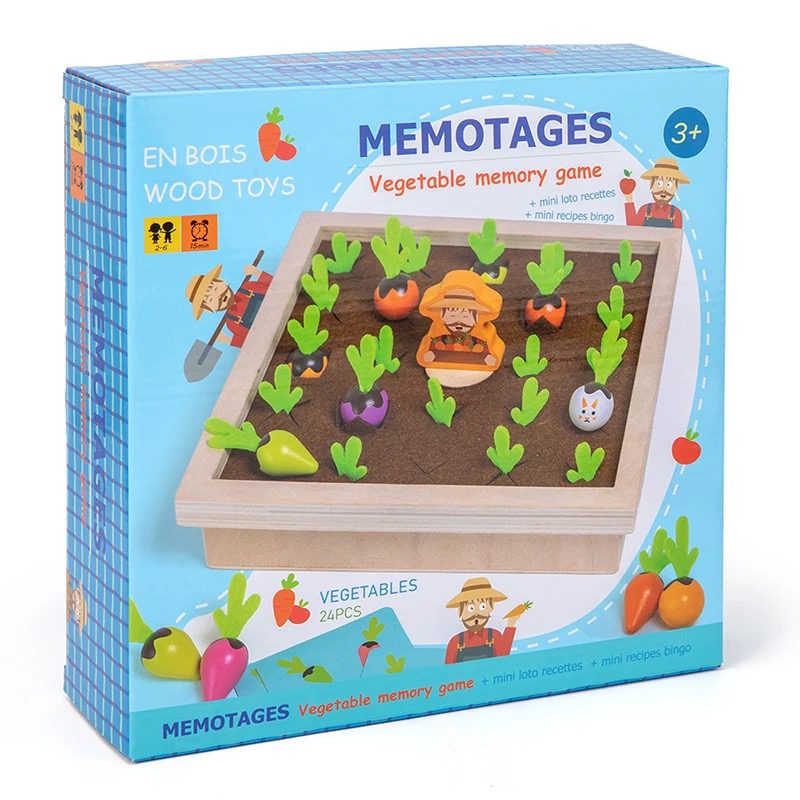 Juego de memoria de tirar zanahorias – Juguete para habilidades motrices finas y de emparejamiento