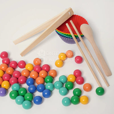 Perles Montessori Arc-en-ciel Fidtoy