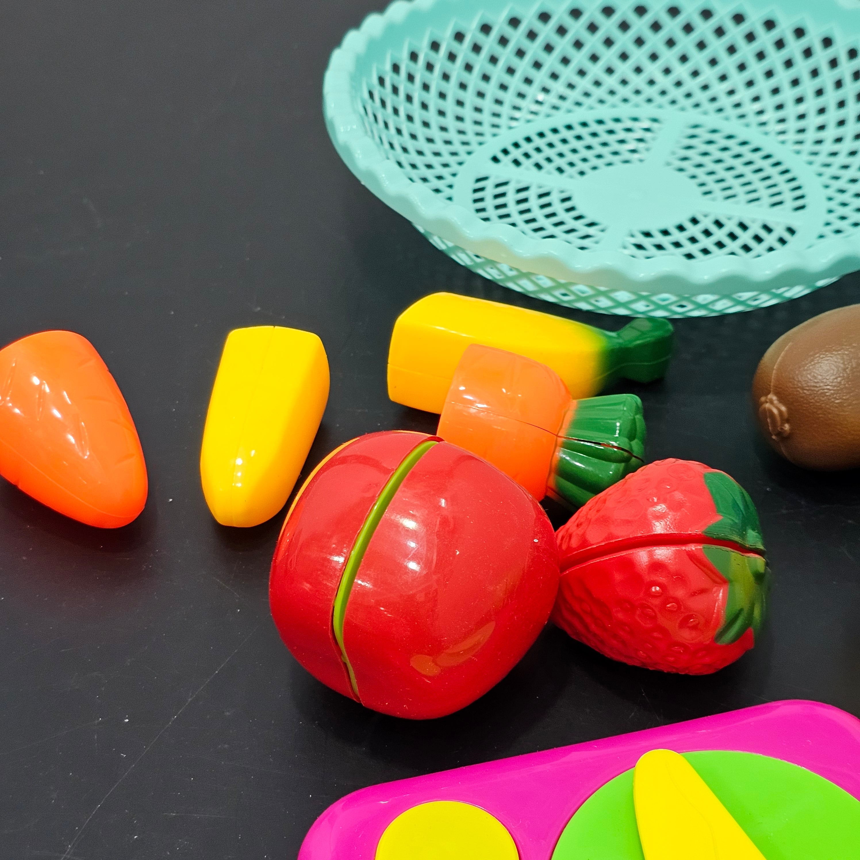 Juego de juguetes de frutas para cortar para niños – Divertido juego de imitación con herramientas seguras | Bacha Toys