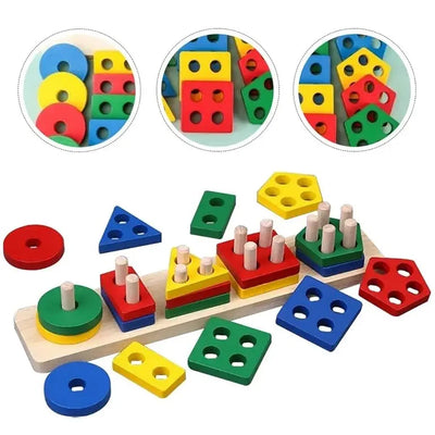 Boîte en bois à trier de 5 pièces – Jouet éducatif pour enfants | Bacha Toys