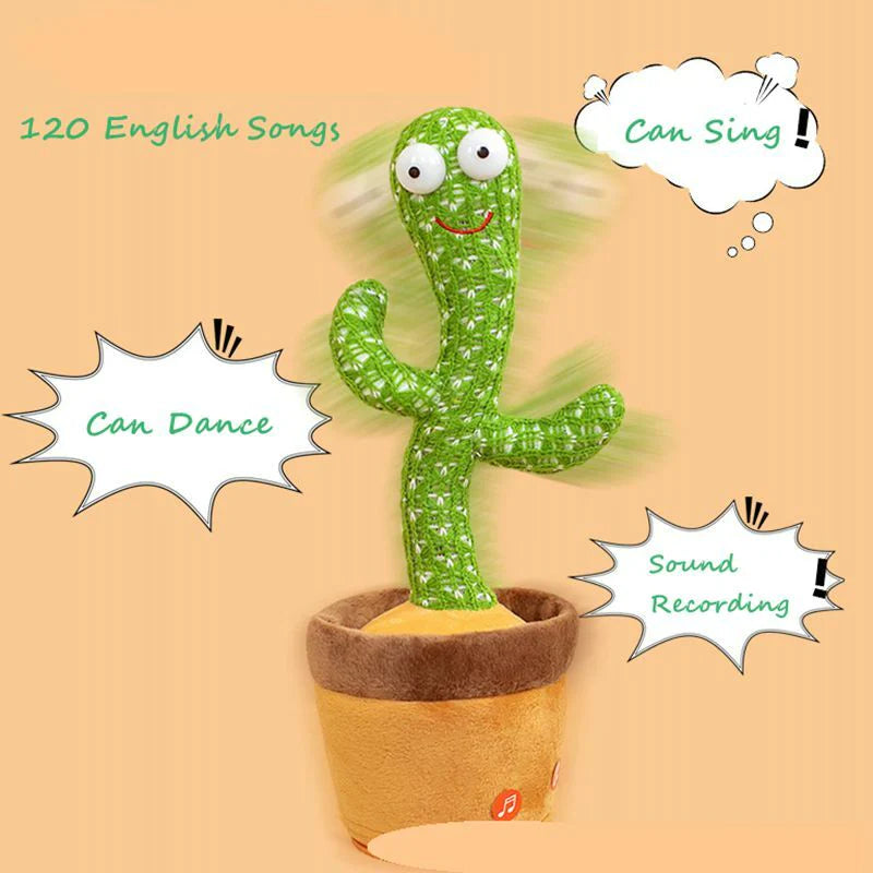 Juguete Cactus Bailarín | Música, Luces y Función de Repetición de Voz - Bacha Toys