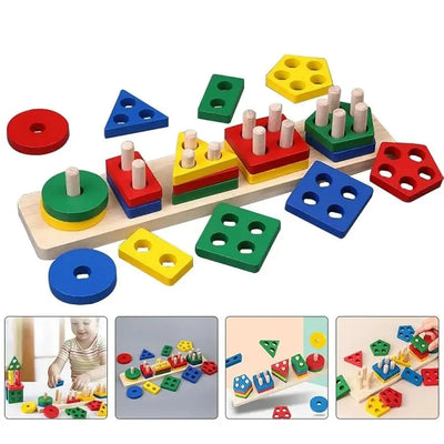Boîte en bois à trier de 5 pièces – Jouet éducatif pour enfants | Bacha Toys