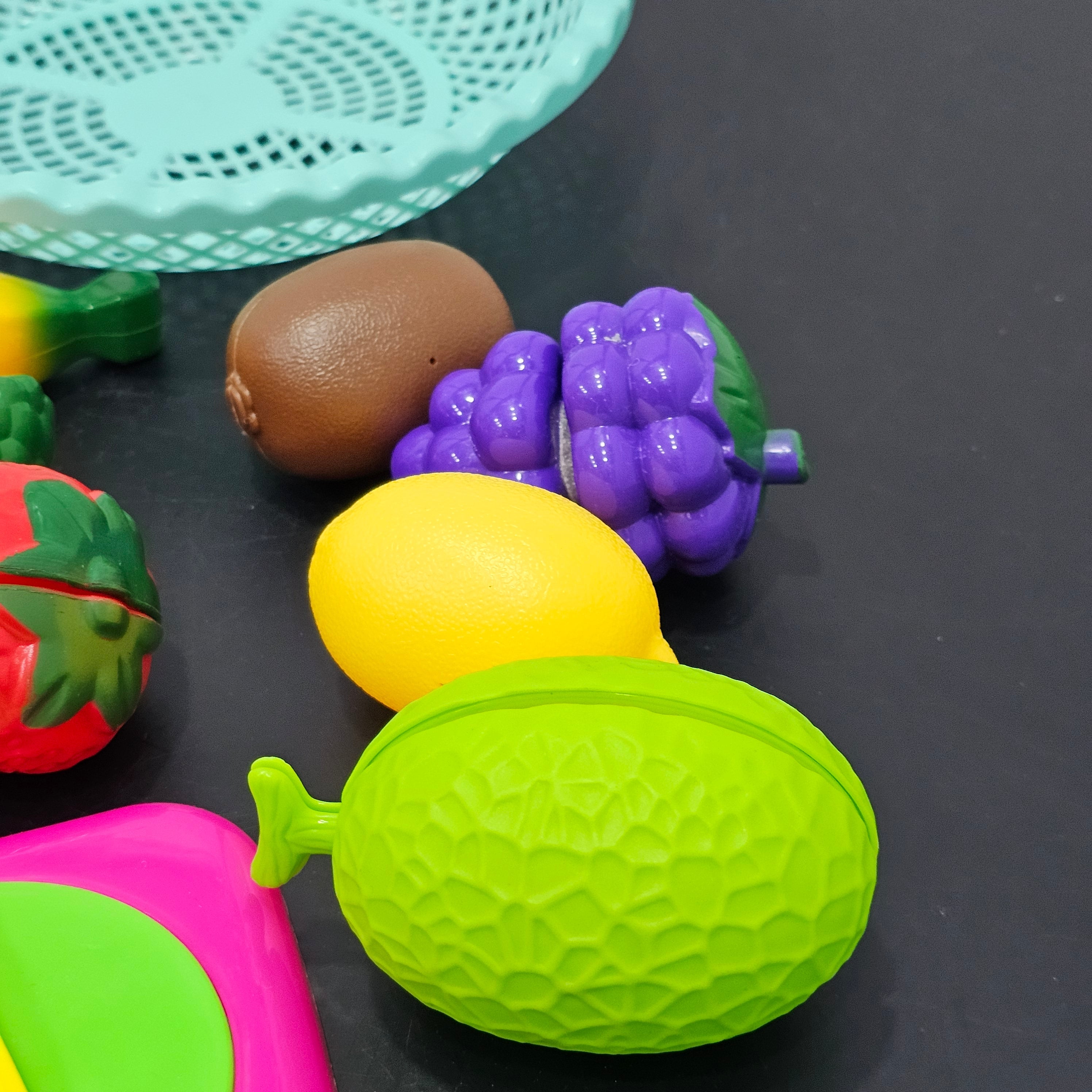 Juego de juguetes de frutas para cortar para niños – Divertido juego de imitación con herramientas seguras | Bacha Toys