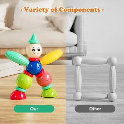 Juego de Construcción de Varillas Magnéticas | Juguete de Construcción Creativo para Niños - Bacha toys
