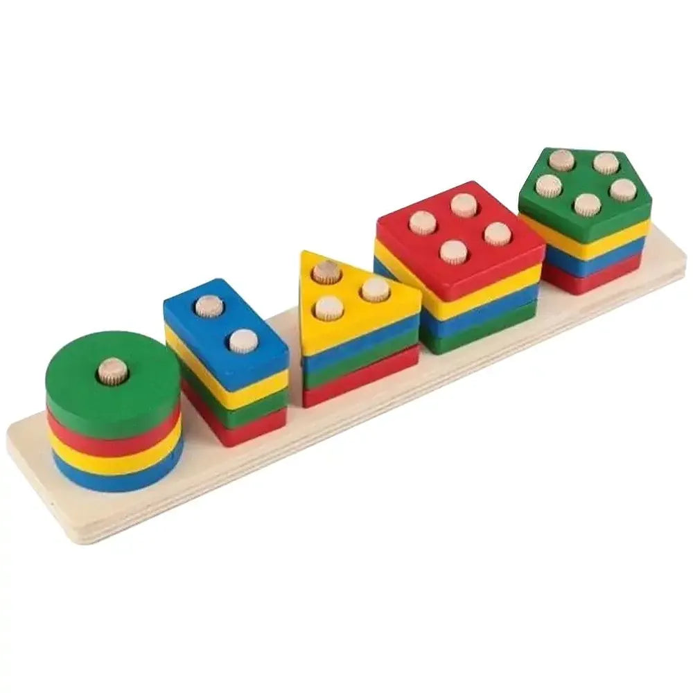 Boîte en bois à trier de 5 pièces – Jouet éducatif pour enfants | Bacha Toys